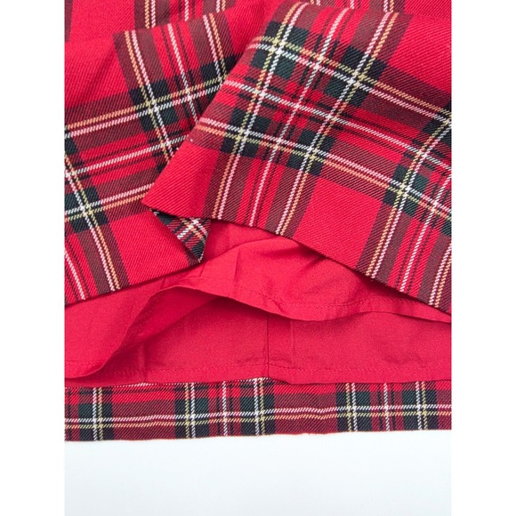 Talbots Petites Red Plaid Side Zip Mini Skirt Women's Size 10P - Picture 5 of 7